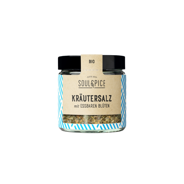 Kraeutersalz mit essbaren Blueten Soulspice Kraeutersalz mit Blueten Artikelbild 1
