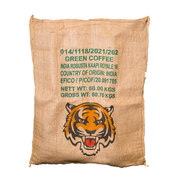 Kaffeesack aus Indien Tiger Kaffeesack Tiger Artikelbild