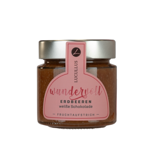 Lucullus Erdbeeren und weisse Schokolade Lucullus Wundervoll Erdbeeren und weisse Schokolade Fruchtaufstrich Artikelbild 1