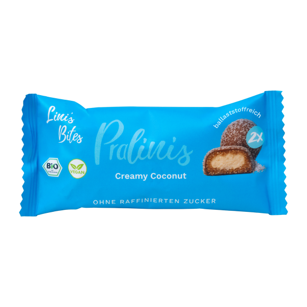 Lini s Bites Pralinis Creamy Coconut Dattelschokolade Pralinis Creamy Coconut Bild 1