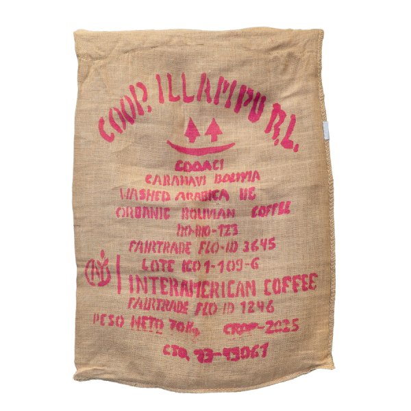 Kaffeesack Bolivien Artikelbild 1 Kaffesack Boliven mit Schriftzug