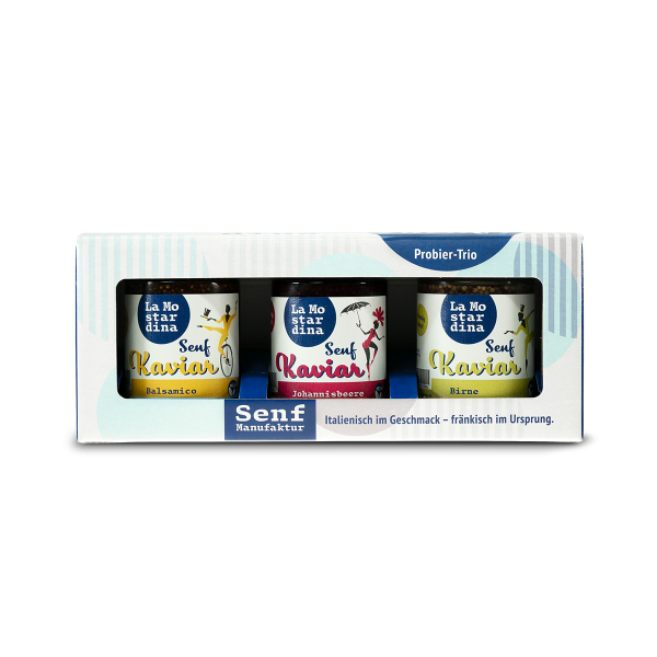 La Mostardina Senfkaviar Probier Trio La Mostardina Senfkaviar Probier Trio Artikelbild 1