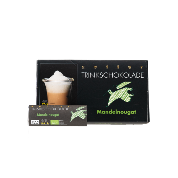 Zotter Mandelnougat Trinkschokolade Artikelbild 2 Trinkschokolade Mandelnougat