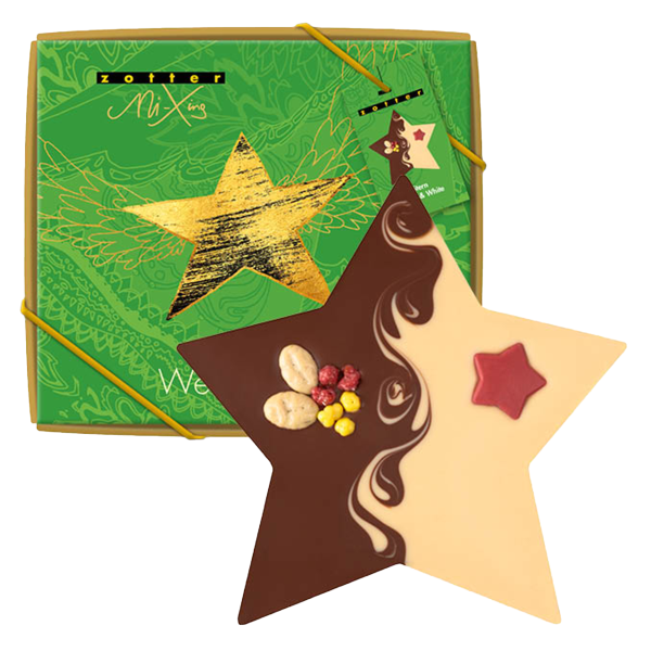 Zotter Mi Xing Stern Milk und White Artikelbild 1 Zotter Mi Xing Schokolade