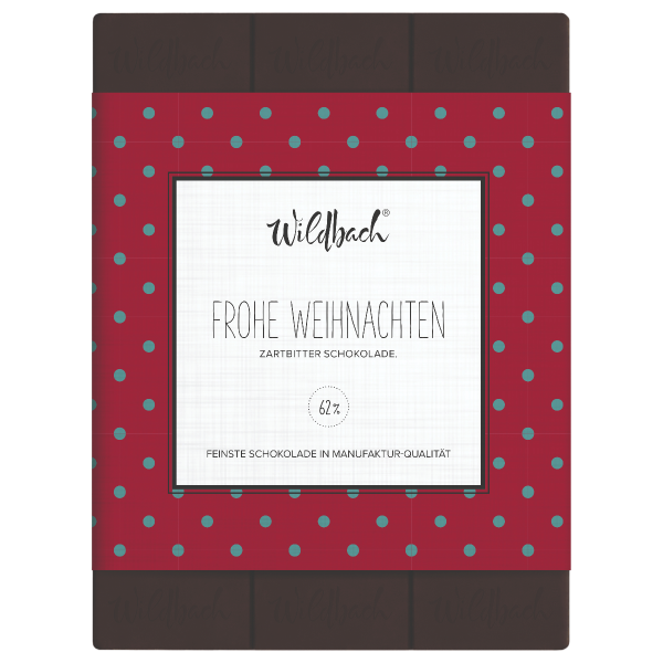 Wildbach Schoko Frohe Weihnachten Zartbitter Artikelbild 1 Schoko Frohe Weihnachten Zartbitter