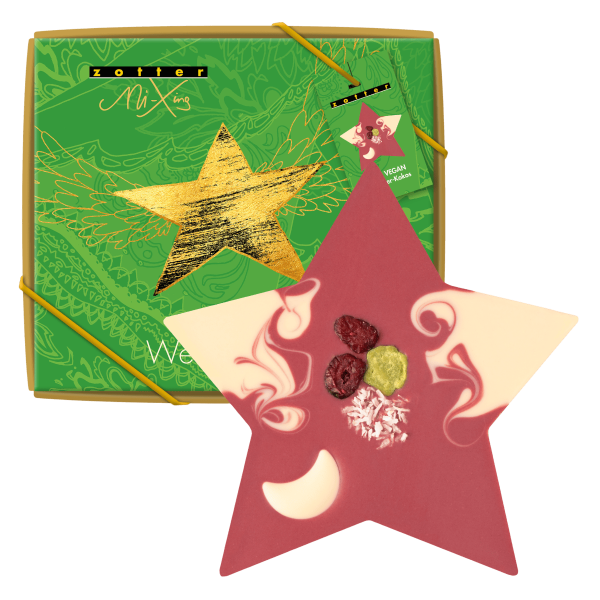 Zotter Mi Xing Stern Himbeer Kokos vegan Artikelbild 1 Zotter Mi Xing Schokolade