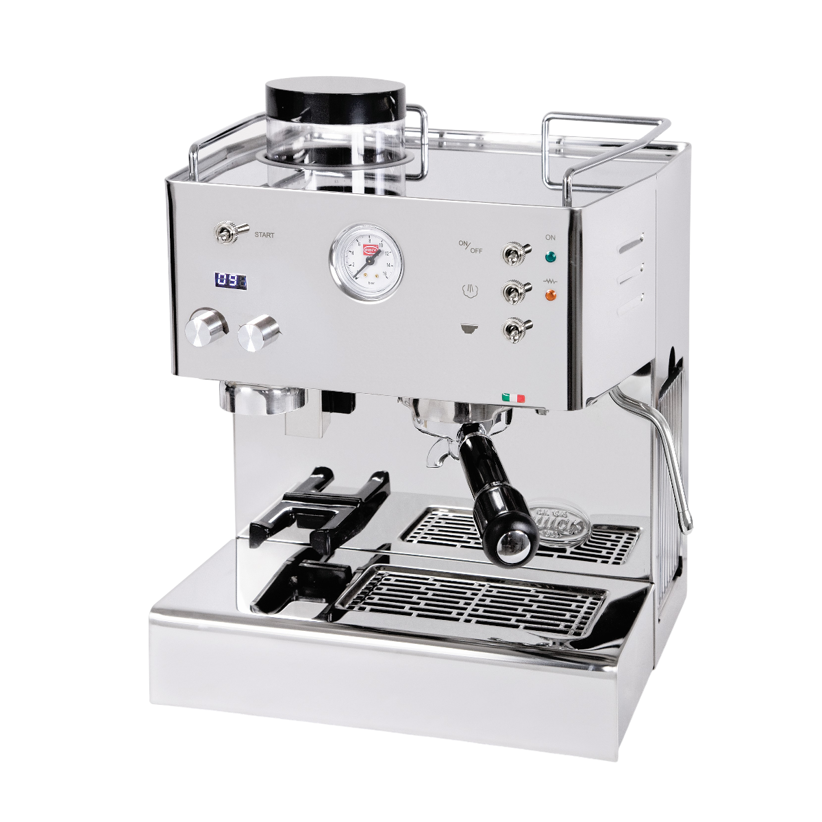 Quick Mill Pegaso PID Artikelbild. Die Maschine ist von vorne zu sehen.