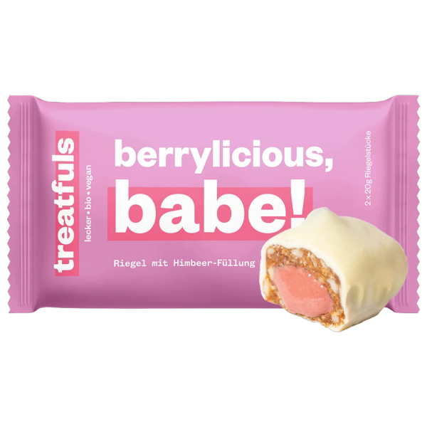 Himbeer Cashew Schoko Riegel Treatfuls Schokoladenriegel Artikelbild 1