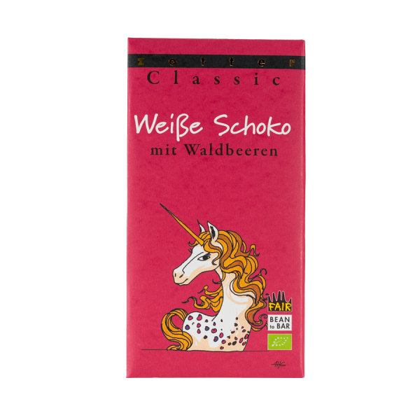 Zotter Classic Weisse Schokolade mit Waldbeeren Artikelbild 1 Zotter Classic Weisse Schokolade mit Waldbeeren