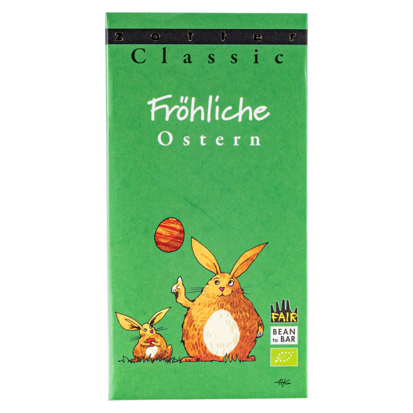 Zotter Classic Froehliche Ostern Artikelbild 1 Zotter Tafelschokolade Froehliche Ostern