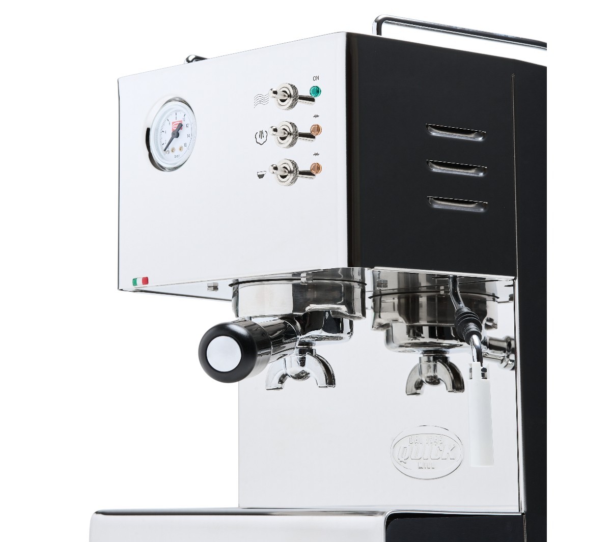 Detailansicht Quick Mill Cassiopea mit Betonung auf die Benutzererfahrung.