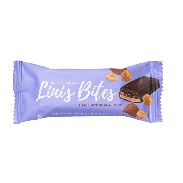 Lini s Bites Hazelnut Choc Dattelschokolade Riegel Bild 1