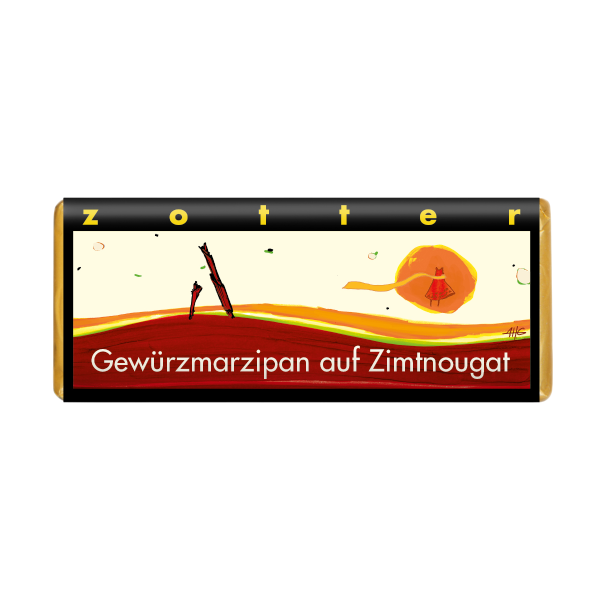 Zotter Gewuerzmarzipan auf Zimtnougat Artikelbild 1 Zotter Schokolade Gewuerzmarzipan auf Zimtnougat