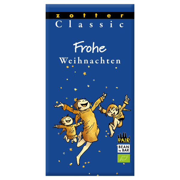 Zotter Classic Frohe Weihnachten Artikelbild 1 Zotter Schokolade Classic Frohe Weihnachten