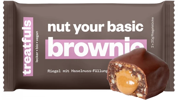 Haselnuss Brownie Schoko Riegel Treatfuls Schokoladenriegel nut your basic brownie Artikelbild 1