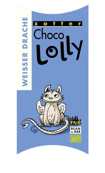 Zotter LollyTop Weisser Drache Artikelbild 1 Zotter Schokolade Weisser Drache