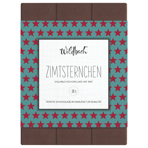 Wildbach Vollmilch Zimtsternchen Artikelbild 1 Wildbach Vollmilch Schokolade Zimtsternchen