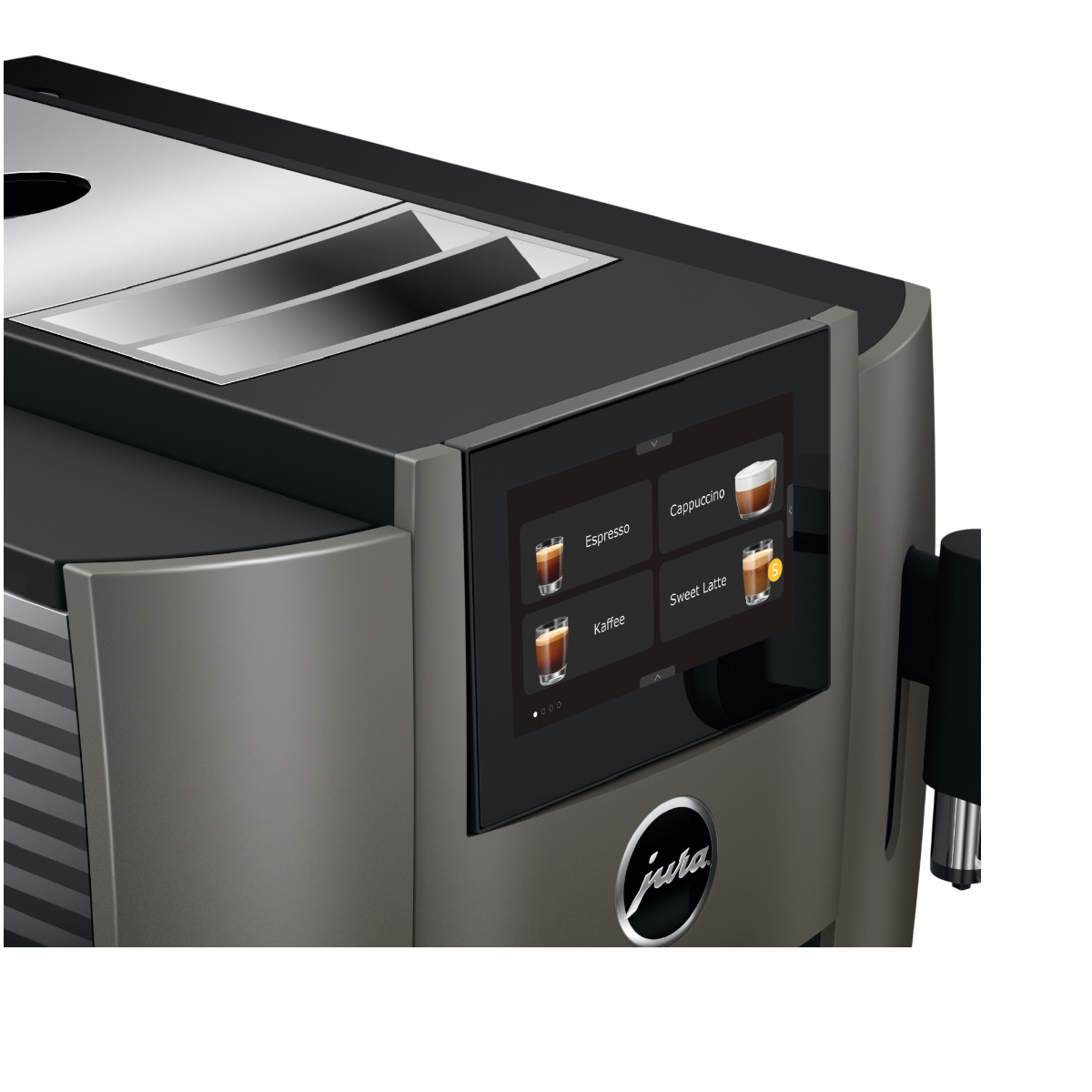 Detailansicht Jura S8 (EB) mit Betonung auf die Benutzererfahrung.