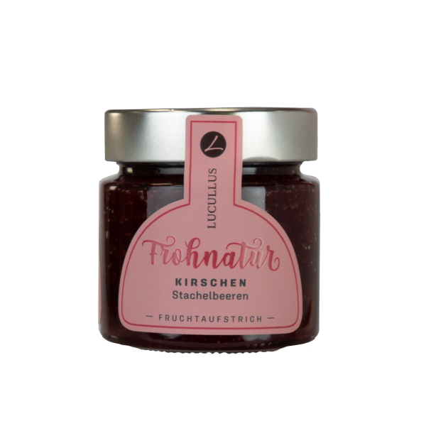 Lucullus Frohnatur Kirschen und Stachelbeeren Fruchtaufstrich Lucullus Frohnatur Kirschen und Stachelbeeren Fruchtaufstrich Artikelbild 1