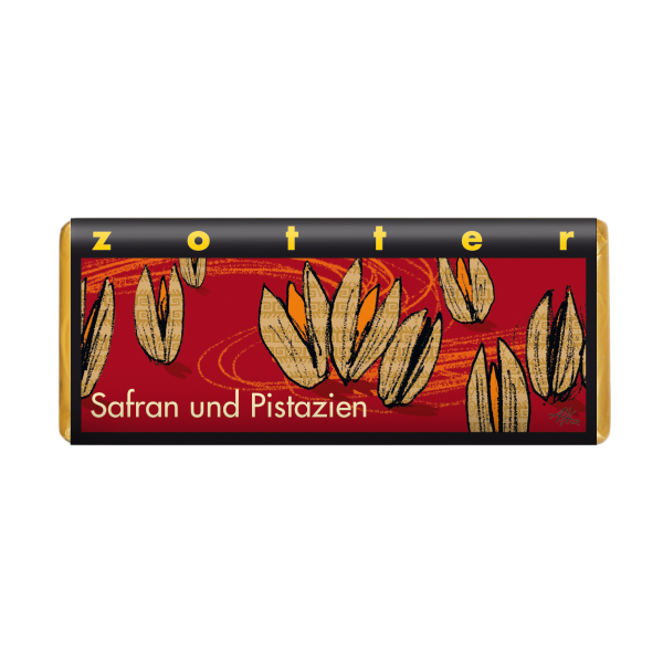 Zotter Safran und Pistazien Artikelbild 1 Zotter Schokolade Safran Pistazie