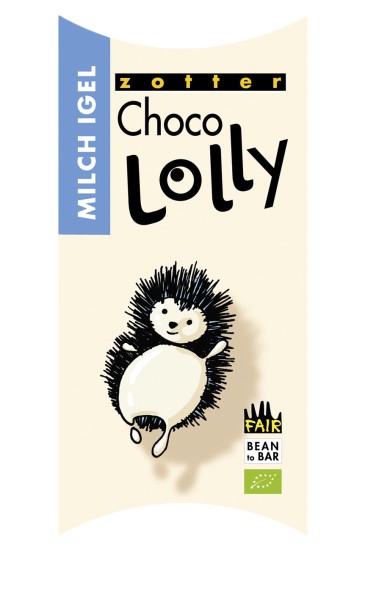 Zotter LollyTop Milch Igel Artikelbild 1 Zotter Schokolade Milchschokolade